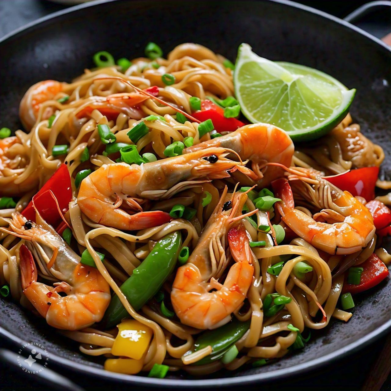 Wok scampi